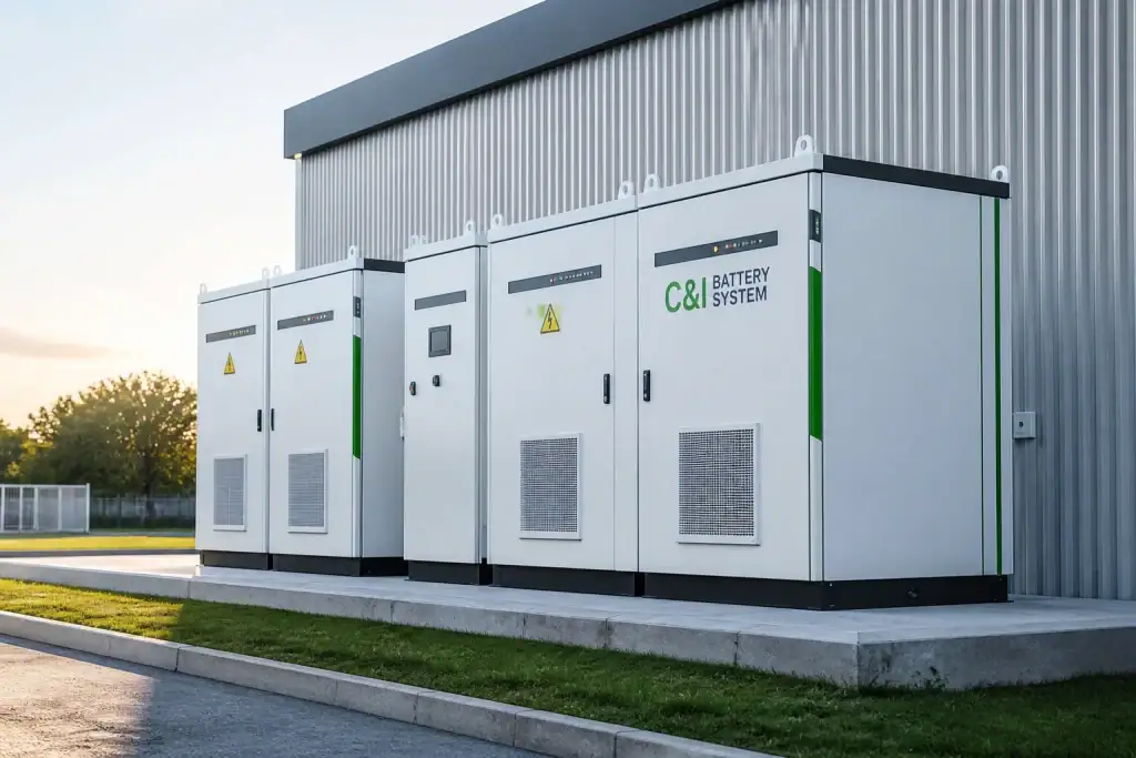 Grote industriële C&I-batterij voor bedrijven bij negatieve stroomprijzen